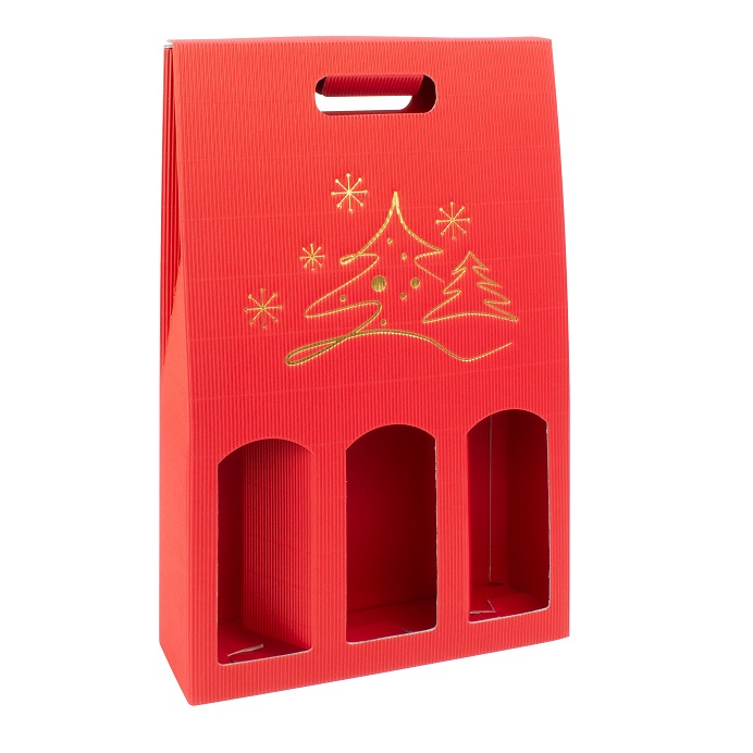 Wijnfles in luxe wijndoos