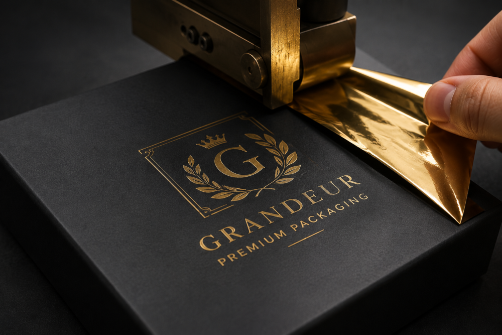 Foliedruk op luxe geschenkdoos