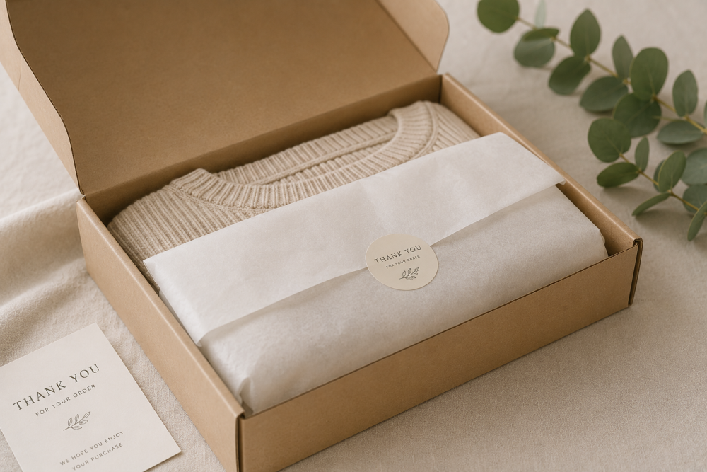 Compacte goed passende geschenkdoos voor een product