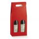 Wijnverpakking Bottle Box 2-flessen 18x9x38,5cm Rood - Set van 30 stuks