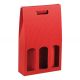 Wijnverpakking Bottle Box 3-flessen 25,5x8,5x40cm Rood - Set van 35 stuks