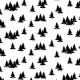 Trendy (dubbelzijdig) TREES BLACK GOLD