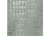 Luxe Gemetalliseerd HAPPY BIRTHDAGY STARS METALLIC MINT
