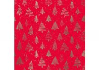 Luxe gemetalliseerd TREES RED GOLD
