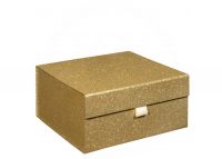   Magneetdoos  25x25x12cm GLITTER GOUD