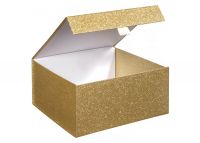   Magneetdoos  25x25x12cm GLITTER GOUD