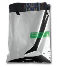 Metal flat bag, BEDRUKT MET LOGO IN 1 KLEUR, 16x22,5cm, 2.000 stuks